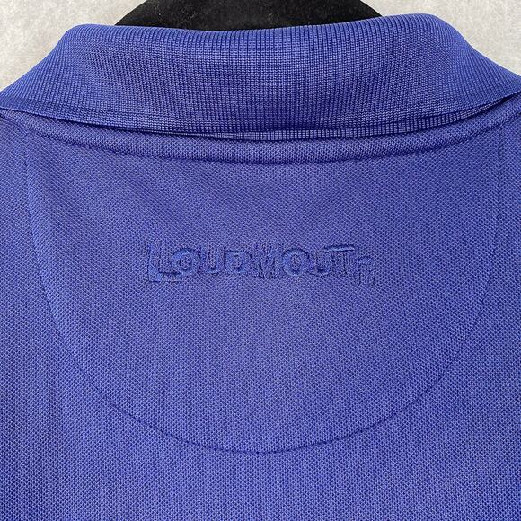 Loudmouth Golf Shirt Mens XXL Blue Polo 2XL Embroidered Spell Out - Picture 5 of 7